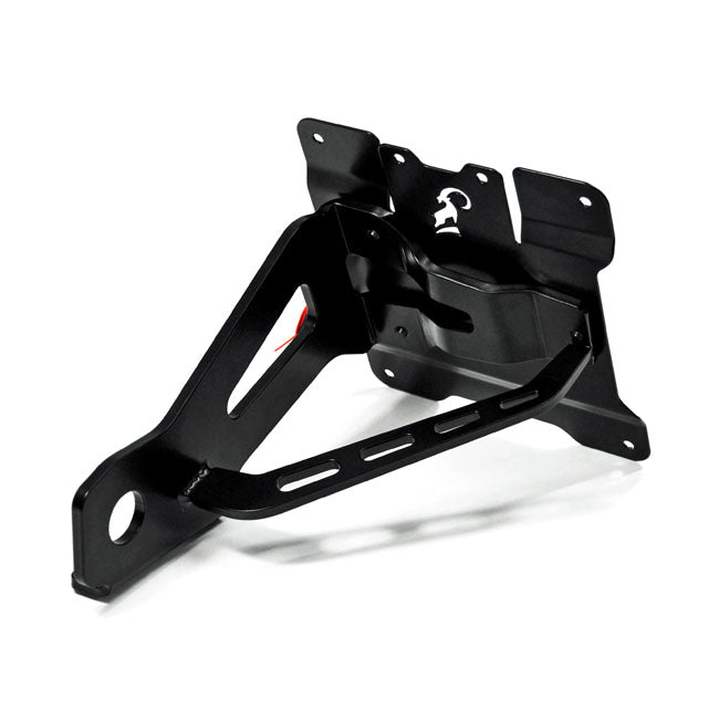 Side Mount License Plate Bracket Kit Black For 08-17 Softail (Excl. Breakout & Rocker) (NU)