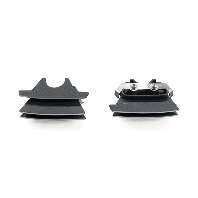 Head Bolt Bridge Cover Set Finned Black For 18-22 Softail