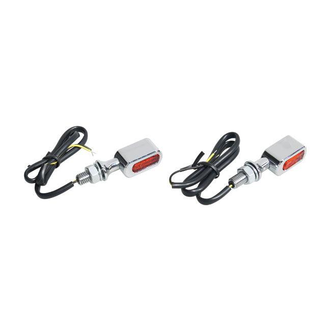 Fastline LED Turn Signal Set Chrome / Amber Lens