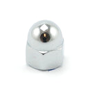 M10 X 1.25 Acorn Nuts Chrome Low Crown