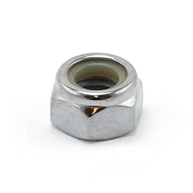 M8 X 1.25 Nylon Insert Lock Nuts Chrome