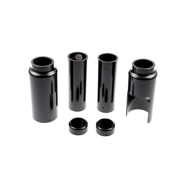 6 Pieces Fork Tube Cover Kit Gloss Black Inc Hardwares For 06-17 Dyna NU