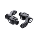M8 Softail Passenger Footpeg Mount Kit 360° Adj Black For 18-23 Softail