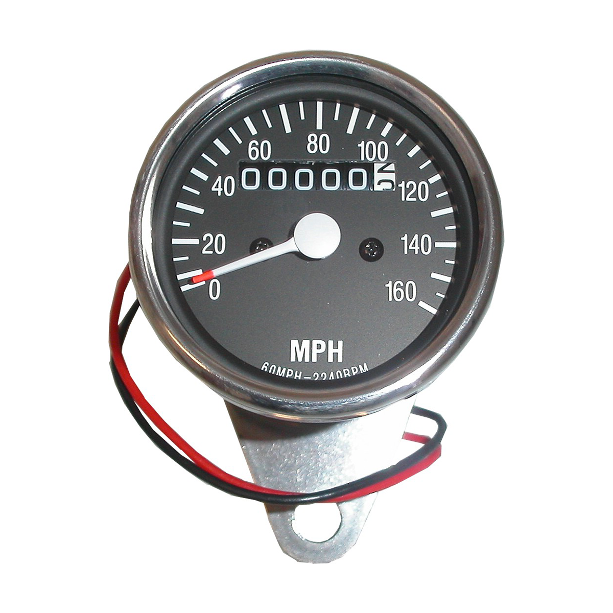 Clockwork Speedo Speedo Clock 60 MM 2:1 MPH Black Clock Face