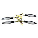 Indicator Sequential LED Clear Black Oval - Pack Of 4