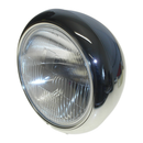 Headlight Round Chrome Bottom Mount Bowl 7"
