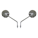 Mirrors 8 MM Chrome Round Left & Right Early Yam