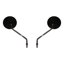 Mirrors 10 MM Black Round Left & Right Yam