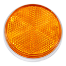 Reflector Orange Round Bolt-on Chrome