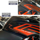 3D Motorcycle Stickers - Tank Sides For KTM 125 Duke 2021>2023