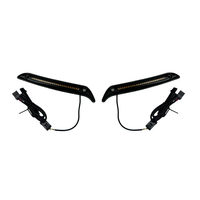 St Led Windshield Trim Gloss Black