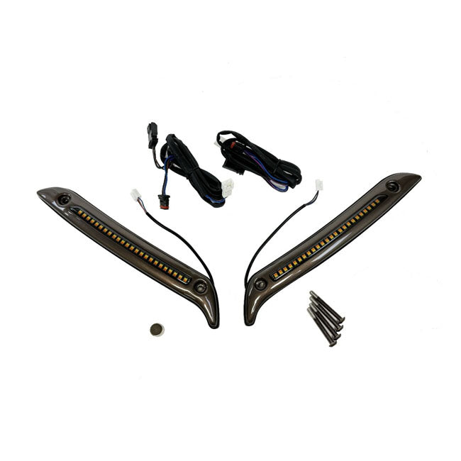 St Led Windshield Trim Dark Bronze