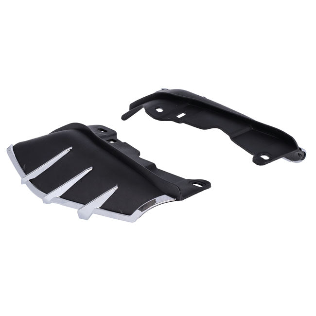 Seat Heat Deflector Set Black With Chrome Trim