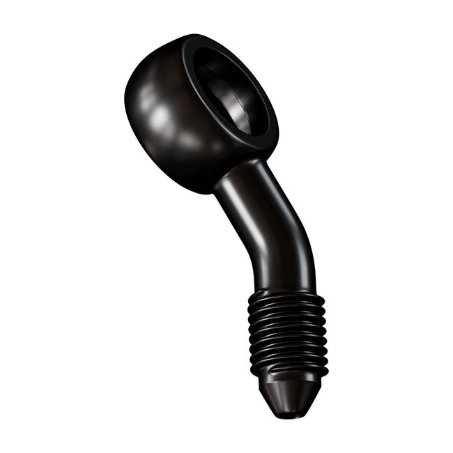 Slimline Banjo Fitting 3/8" Or M10 Compound Left Black