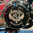 Indian Larry'' Logo Derby Cover Gloss Black For 16-25 Touring Excl. 2025 FLTRXRRSE