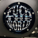 FTW'' Derby Cover Gloss Black/Clear For 99-17 Dyna
