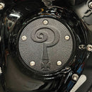 Question Mark'' Point Cover Matt Black For 99-17 Twin Cam 5-Hole  NU