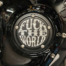 FTW'' Logo 5-Hole Point Cover Matt Black For 99-17 Twin Cam 5-Hole  NU