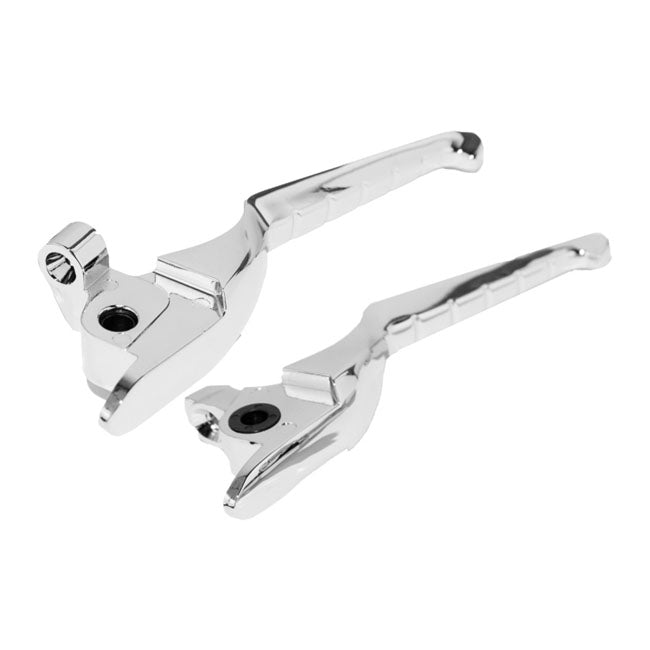 Enygma Handlebar Lever Set Chrome For 86-24 Softail (Excl. 18-24 Fxbb/S