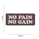 Patch 3D PVC No Pain No Gain