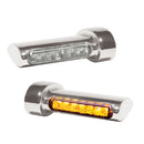 Winglets LED Turn Signal Set Chrome
