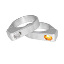 ZC-Line Micro LED Fork Turn Signal Set Silver For 54-56mm Forks