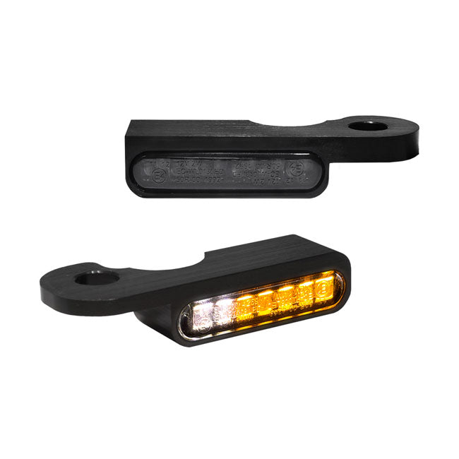 Stripes' Below Bar Turn Signals Black Anodized For 21-25 Touring (Excl 23-25 FLTRXSE)