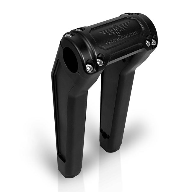 Performance ClubStyle Risers 9 Inch Black For Most H-D With 3.5 Inch Mount Bolt Spacing & Handlebar With 1-1/4 Inch Clamp Area