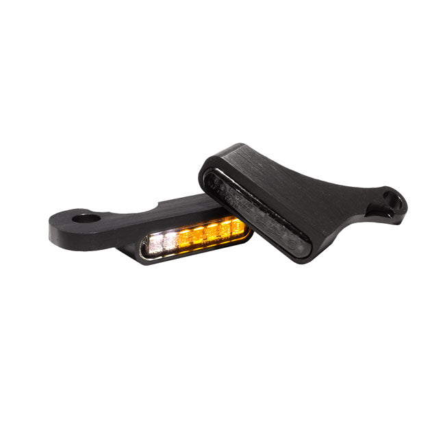 Stripes' Below Bar Turn Signals Black Anodized For 18-24 Softail (NU)