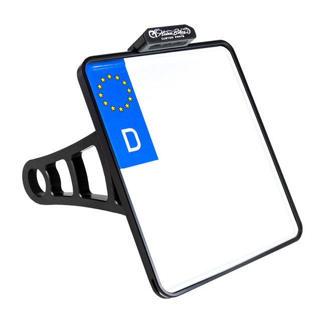 Side Mount License Plate Bracket Black For 06-17 Dyna(NU)
