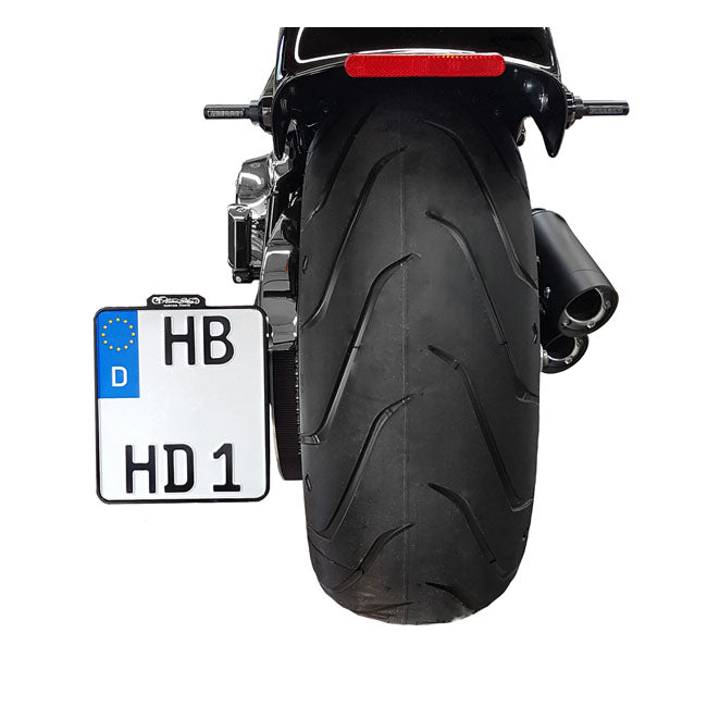 Side Mount License Plate Bracket Chrome For 18-25 Softail - 180 X 200 MM