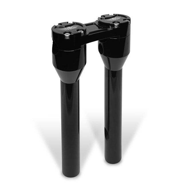 Clubstyle Straight Risers 8 Inch Black For Most H-D With 3.5 Inch Mount Bolt Spacing With 1-1/4 Inch (32mm) Handlebar Clamp Area