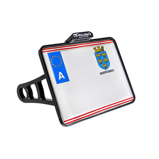 Side Mount License Plate Holder Kit Chrome For 91-07 Softail - 210 MM X 170 MM