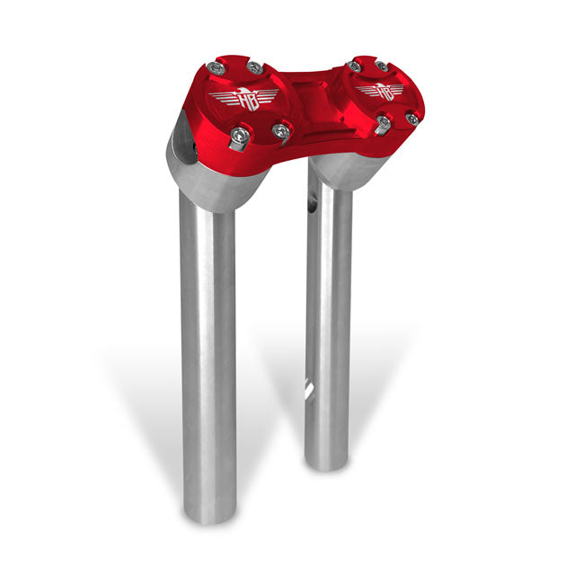 Clubstyle Pullback Risers 6 Inch Silver / Red