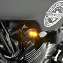 ST Micro Front Turn Signals Black Anodized For 22-24 FXLRST Low Rider ST