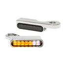 Stripes Turn Signals With Position Light Chrome For 14-20 Sportster