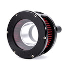 BA Air Cleaner Black Red Filter Clear Cover For 18-24 (Nu) Softail