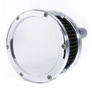 BA Air Cleaner Chrome Black Filter Solid Cover For 18-24 Softail