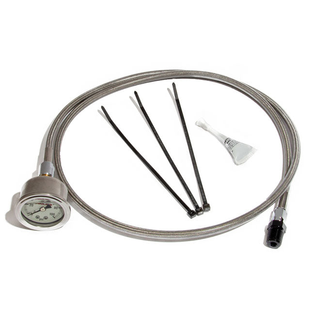 Stainless Remote Oil Psi Gauge Kit M8 For 17-25 M8