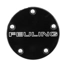 Point Cover Text Logo Black CC For 99-17 Twin Cam Models (5-Hole) (Nu)