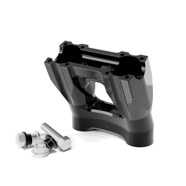 Topless Isolated Kickback Risers 5" Rise Black For H-D With 3.5" Center To Center Mount Holes