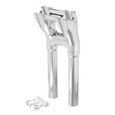 Topless Isolated Kickback Risers 12" Rise Raw For H-D With 3.5" Center To Center Mounting Holes