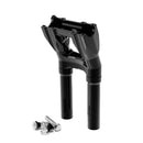 Topless Isolated Kickback Risers 10" Rise Black For H-D With 3.5" Center To Center Mounting Holes