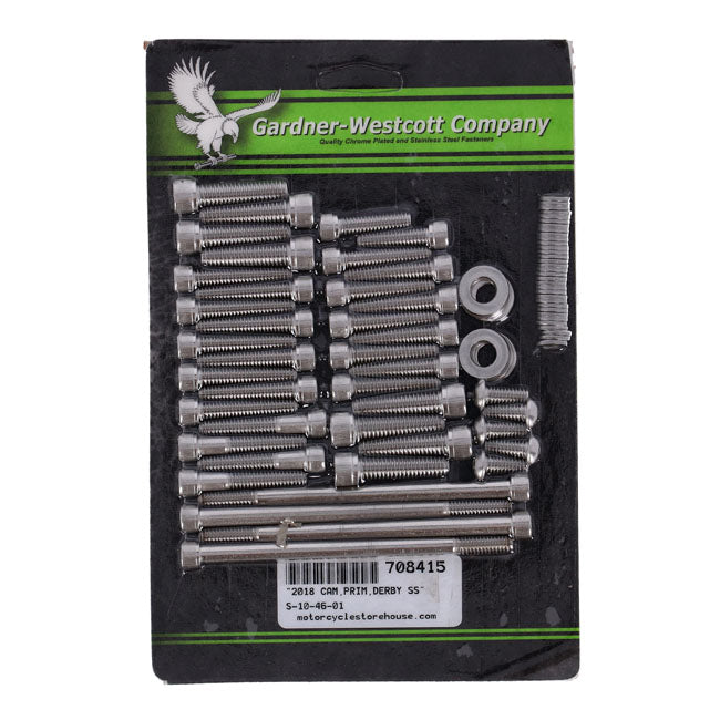 Cam/Transm/Primary Side Cover Mount Kit SS Allen For 18-24 Softail Flfb