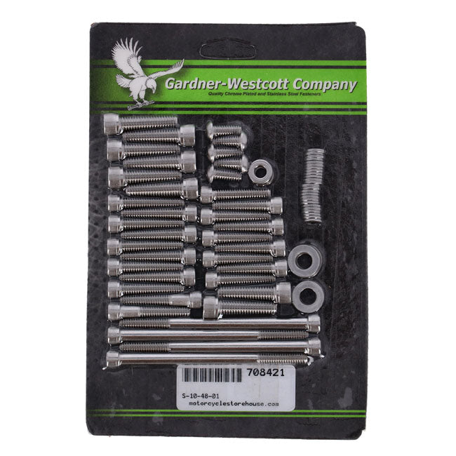 Cam/Transm/Primary Side Cover Mount Kit SS Allen For H-D With Pro Glow Auxiliary Light Kits