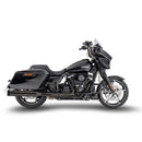 Racing Slip-Ons With Black Alu End Caps Black Chrome For 21-24 Touring