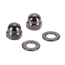 Mirror Nut Kit Stainless Steel For H-D From ''82