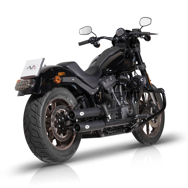 'Double Ring'' Slip-On Muffler Set Black For 22-24 Fxbbs Softail Street Bob