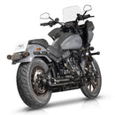 Revolver 2-1 Club Style Exhaust System Black For 21-24 Fxlrs Low Rider S 114/117