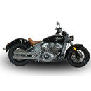 Double Ring 80Mm Slip-On Muffler Set Chrome For 15-20 Indian Scout